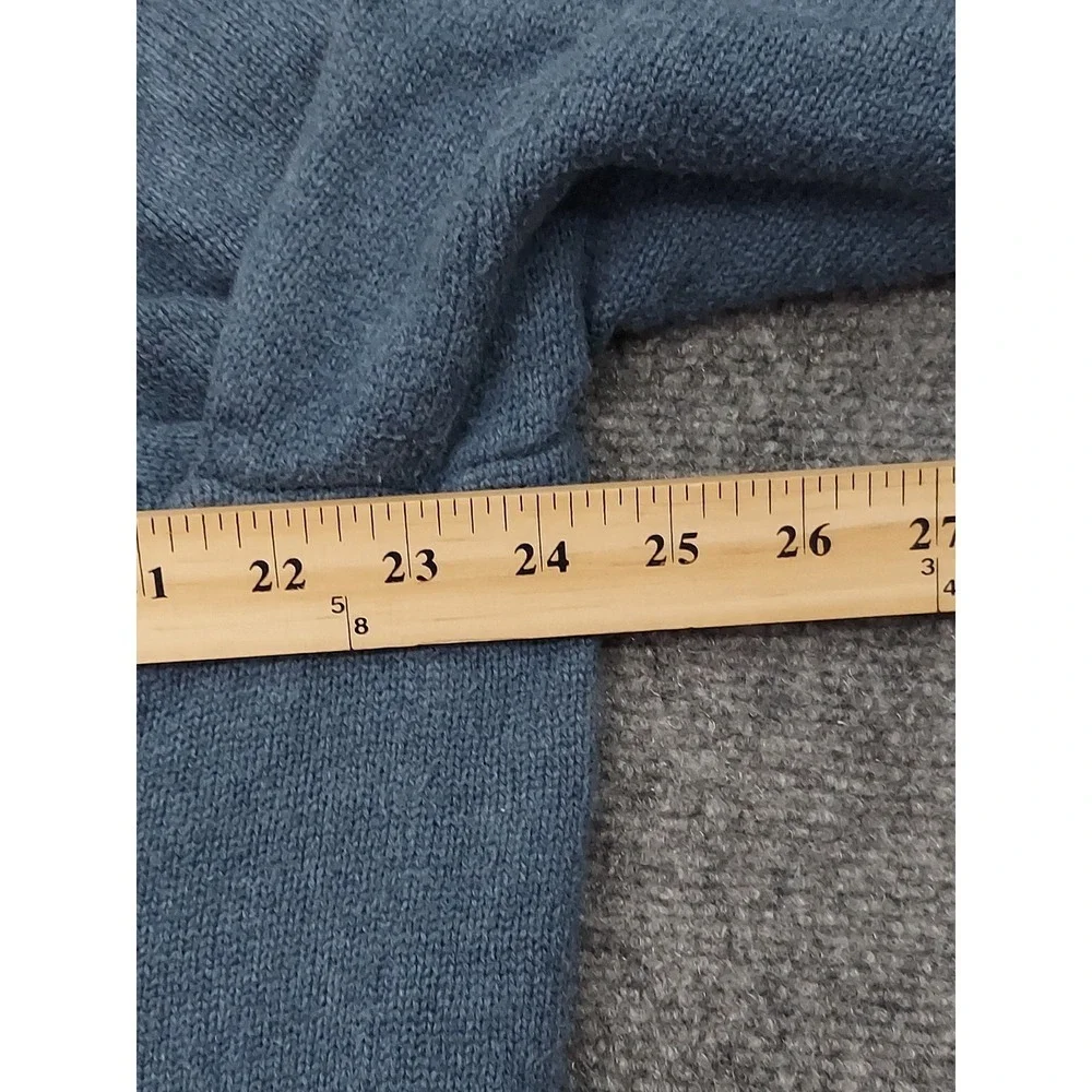 Vtg Polo Ralph Lauren Sweater Men XL Blue 1/4 Zip Cotton Pullover Mock Neck READ